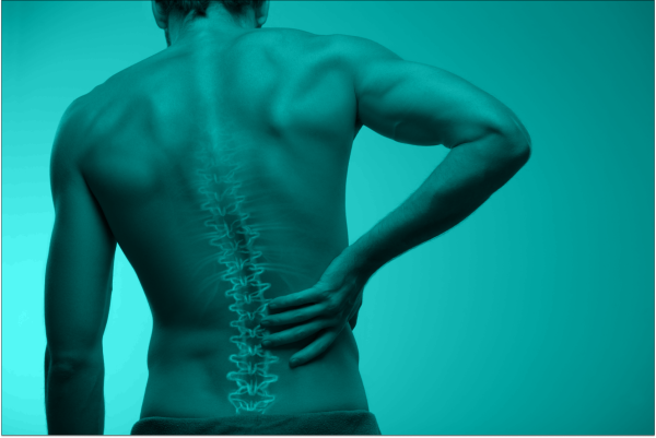 Man holding his back in pain