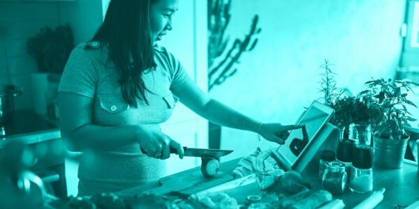 Woman preparing a healthy meal